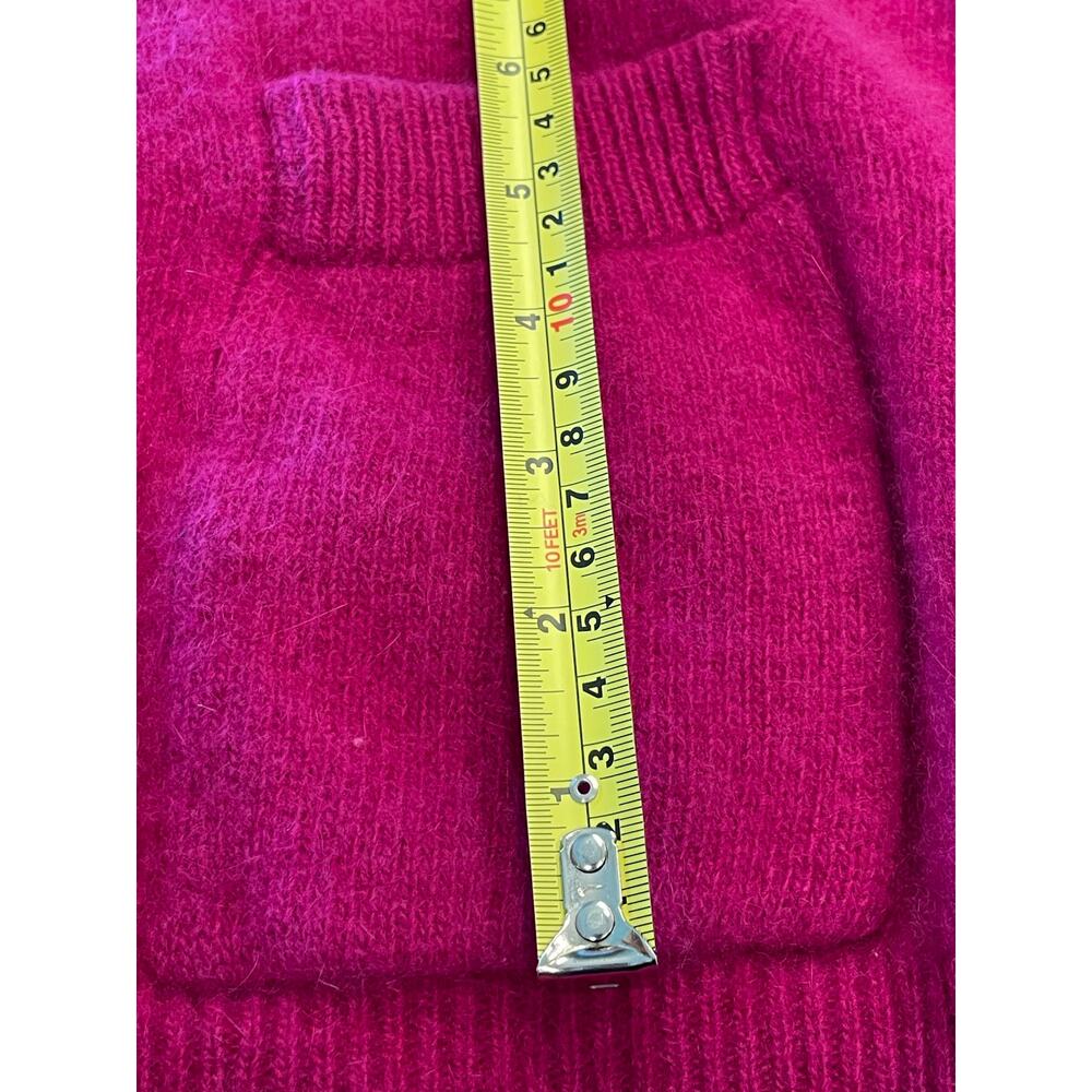 The Limited Hot Pink Fuschia Mockneck Lambswool and Angora Tunic sweater Small - Picture 10 of 11